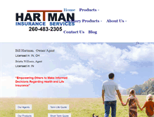Tablet Screenshot of hartmaninsuranceservices.com